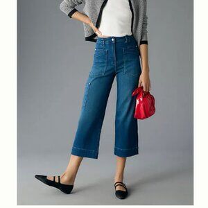 Maeve Gardener Carpenter High-Rise Crop Jeans
